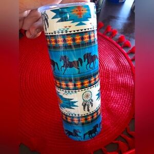 Sold Native rug “inspired” tumbler